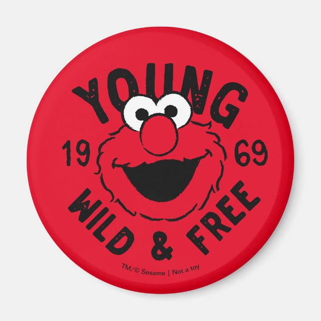 Elmo Skate Logotyp - Young, Vild & Free 1969 Magnet (Framsidan)