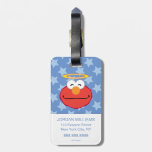 Elmo Smiling Ansikte med Halo Bagagebricka