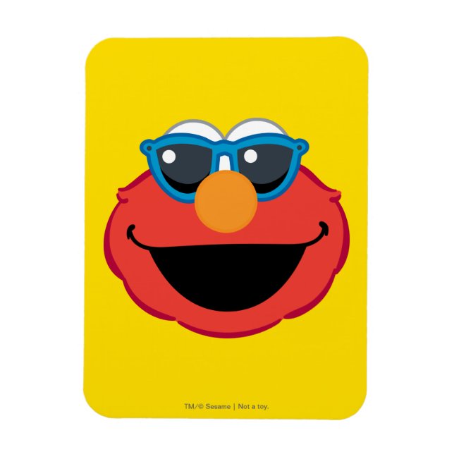 Elmo Smiling Ansikte med solglasögon Magnet (Vertikal)