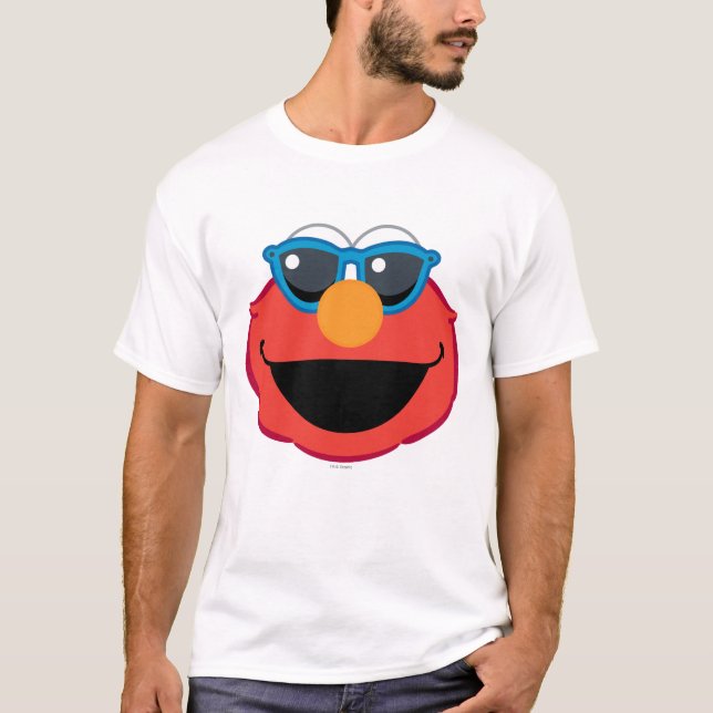 Elmo Smiling Ansikte med solglasögon T-shirt (Framsida)