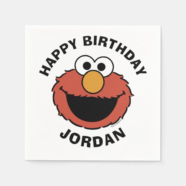 Elmo Smiling Face Pappersservett (Framsidan)