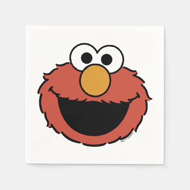 Elmo Smiling Face Pappersservett (Framsidan)