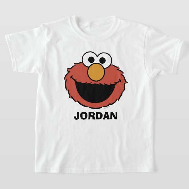 Elmo Smiling Face T Shirt (Laydown)