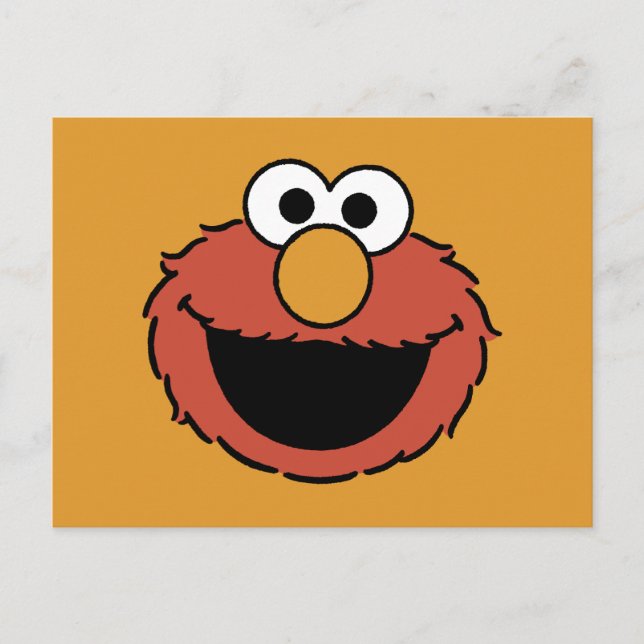 Elmo Smiling Face Vykort (Framsida)