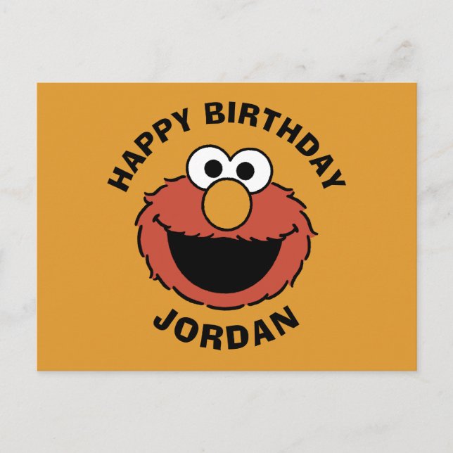 Elmo Smiling Face Vykort (Framsida)