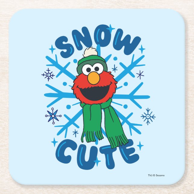 Elmo Snö Cute Underlägg Papper Kvadrat (Framsidan)