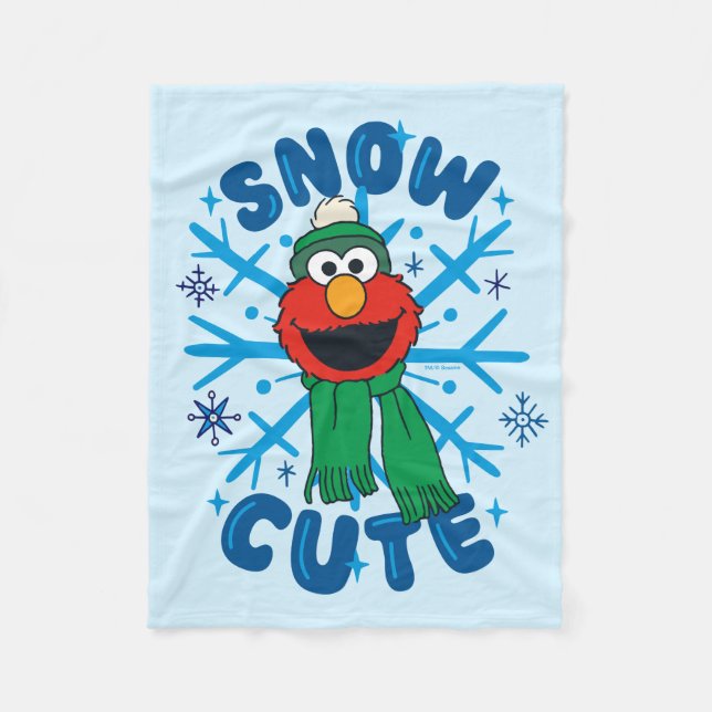 Elmo Snö Söt Fleecefilt (Framsidan)