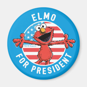 Elmo som president - flagga magnet