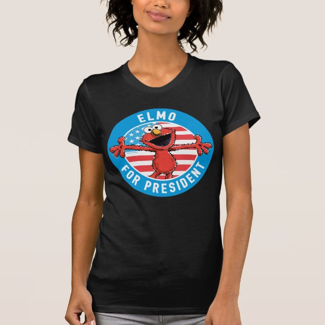 Elmo som president - flagga t shirt (Framsida)