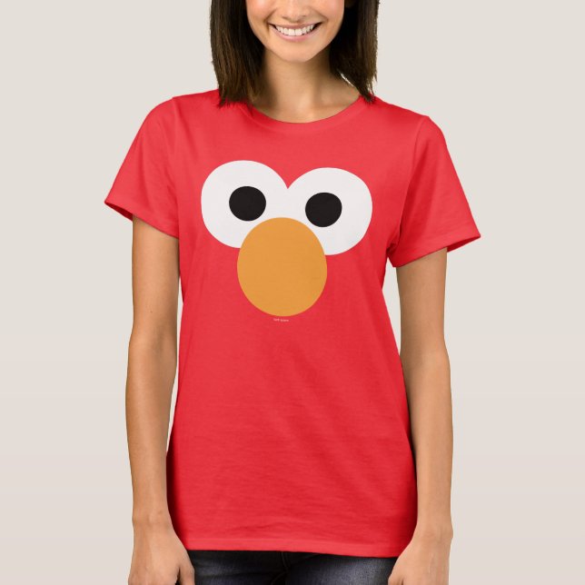 Elmo Stort Ansikte T Shirt (Framsida)