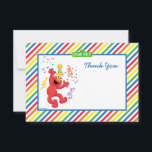 Elmo Stripe Birthday Tack Cards Anteckningskort<br><div class="desc">Tack alla för att ni kom till er Födelsedagsfest med den här regnbåge som var nedbantad Elmo. Tack. © 2014 Sesame Workshop. www.sesamestreet.org</div>