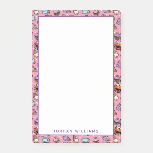 Elmo Sweet Treat Klistermärke Mönster Post-it Block (Framsida)