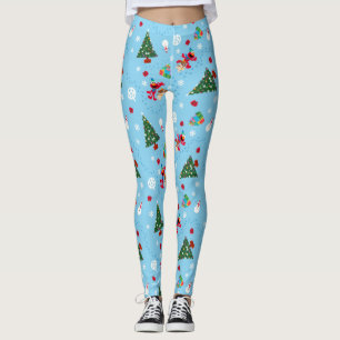 Elmo & Tango Blue jul Mönster Leggings