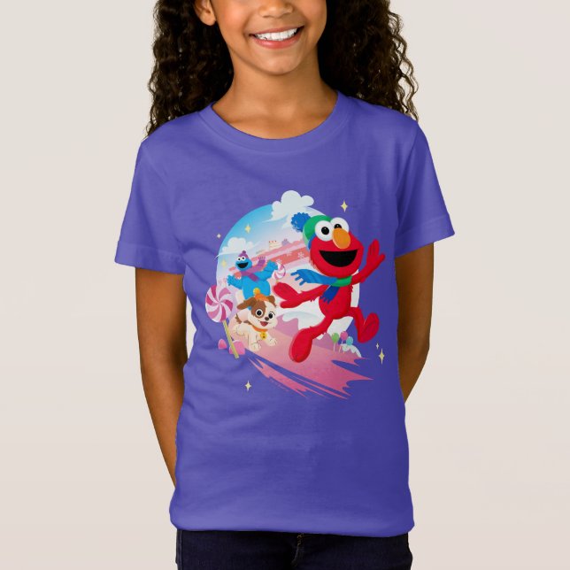 Elmo, Tango och Cookie Monster | Bästa jul någonsi T Shirt (Framsida)