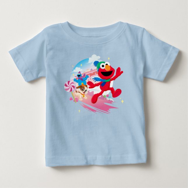 Elmo, Tango och Cookie Monster | Bästa jul någonsi T Shirt (Framsida)