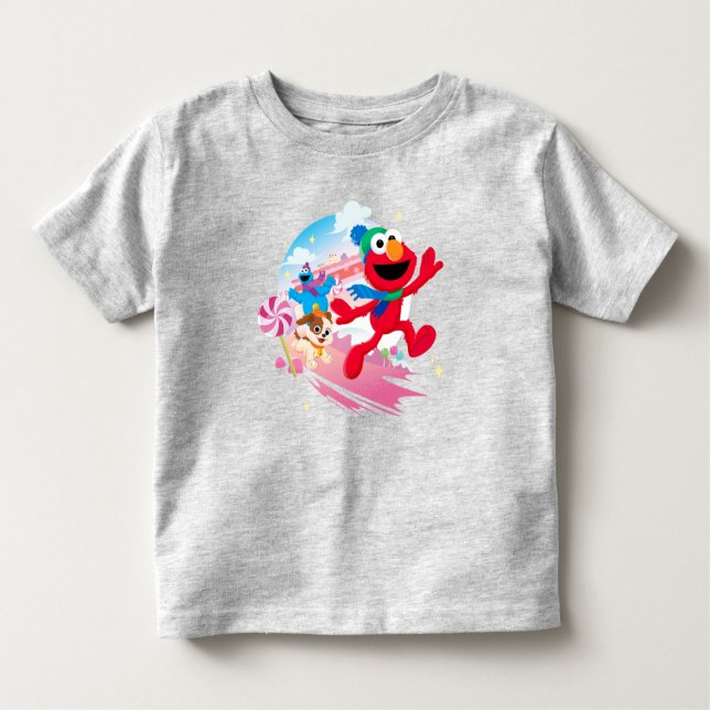 Elmo, Tango och Cookie Monster | Bästa jul någonsi T Shirt (Framsida)
