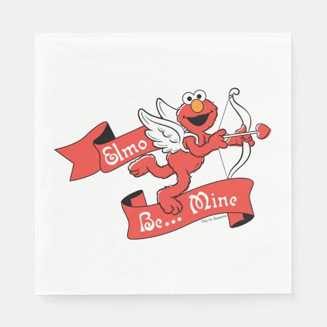 Elmo Valentines Cupid Pappersservett (Framsidan)