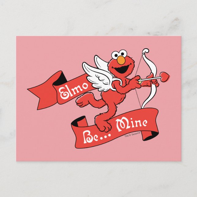 Elmo Valentines Cupid Vykort (Framsida)