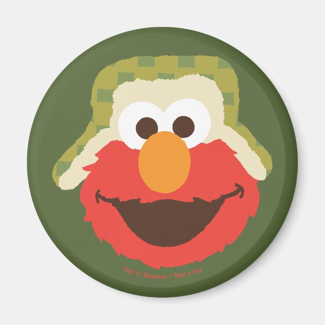Elmo Woodland Ansikte Magnet (Framsidan)