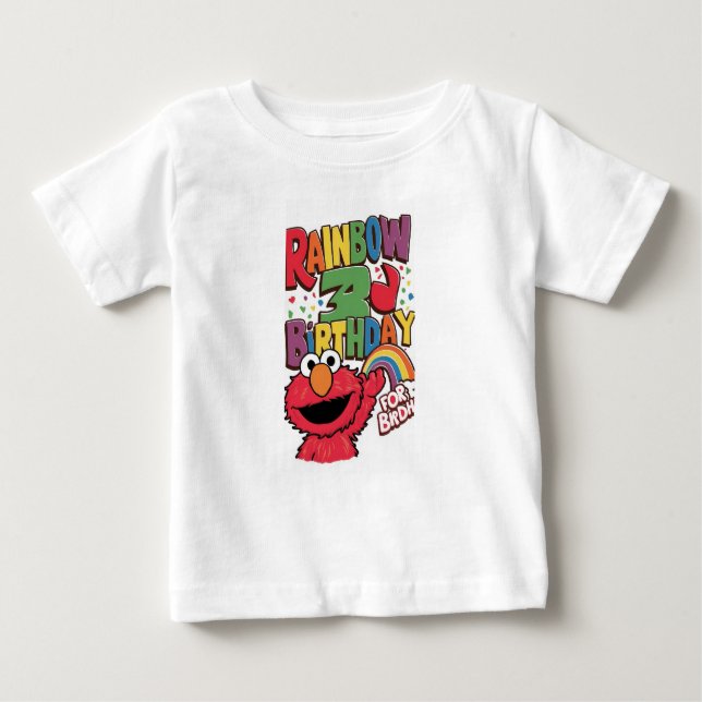 "Elmos Rainbow Birthday Bash: 3rd Edition!" T Shirt (Framsida)