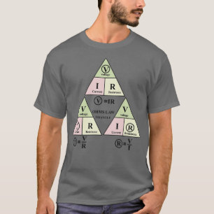 Elmotorrättsformel Triangel för elektriskt kol T Shirt
