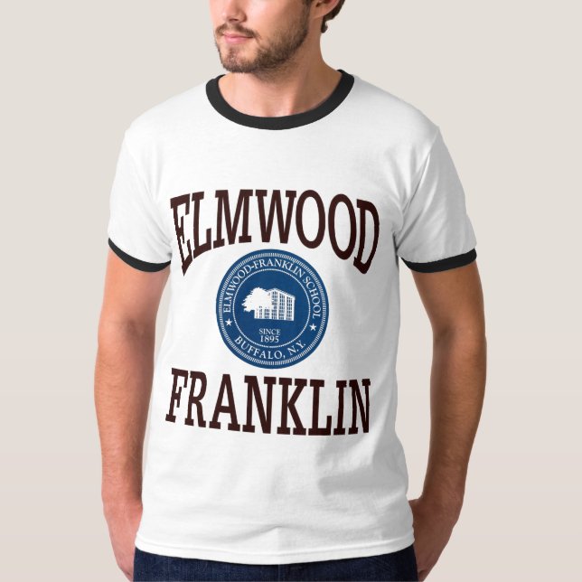 Elmwood Franklin Retro huslogotyp Tee (Framsida)