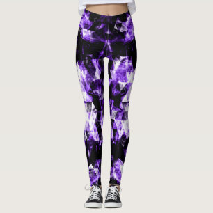 Elning av ultraviolett lila med gnidig triangel leggings