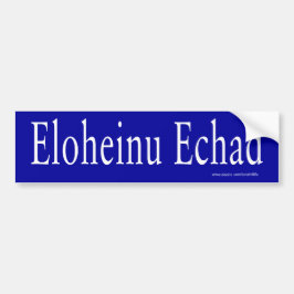 Eloheinu Echad Bumper Sticker (vit) Bildekal