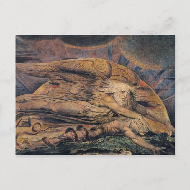 Elohim Skapande Adam Vykort (Framsida)