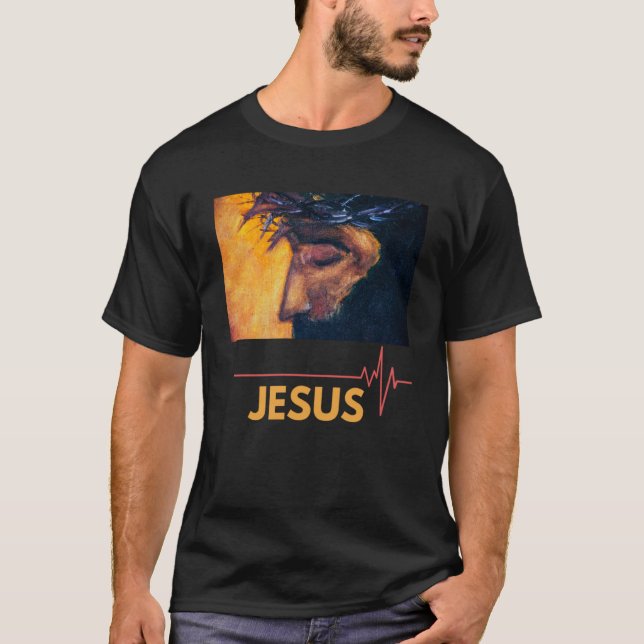 Elohim Yahweh Abba Faith Jesus Mitt Far T Shirt (Framsida)