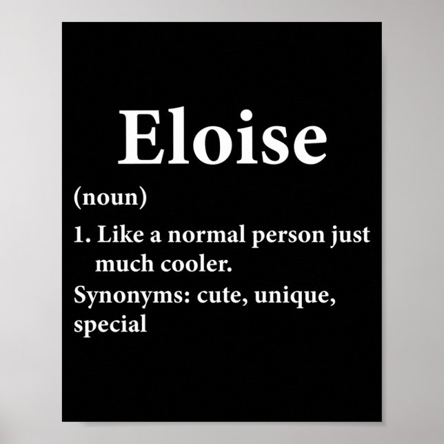 Eloise Namn Definition  Poster (Framsidan)