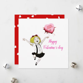 Eloise på Alla hjärtans dag Julkort