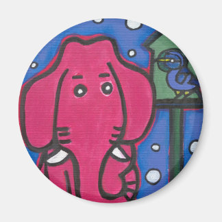 Eloisera elefanten kärlek hennes fågel Fridge Magn Magnet