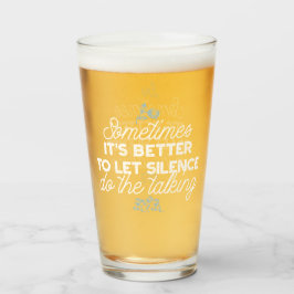 Elokvent tystnadskvotteckning för serendekoration glaskopp