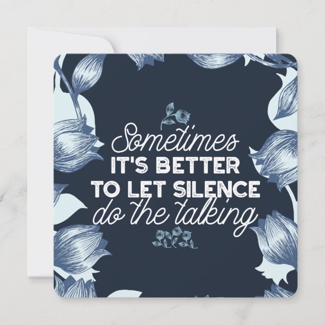 Elokvent tystnadskvotteckning för serendekoration julkort (Framsida)