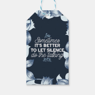 Elokvent tystnadskvotteckning för serendekoration presentetikett
