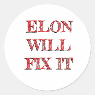 ELON DOGE RUNT KLISTERMÄRKE