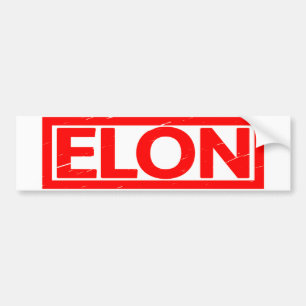 Elon Frimärke Bildekal
