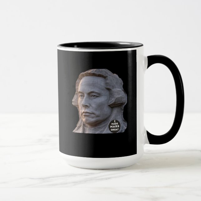 Elon Mount Rushmore Trump Musk unisex Mugg (Höger)
