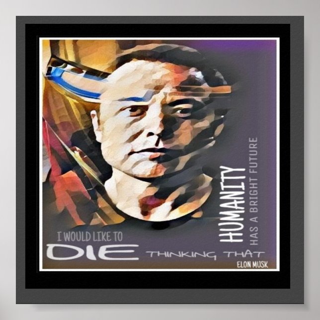 Elon Musk Poster (Framsidan)