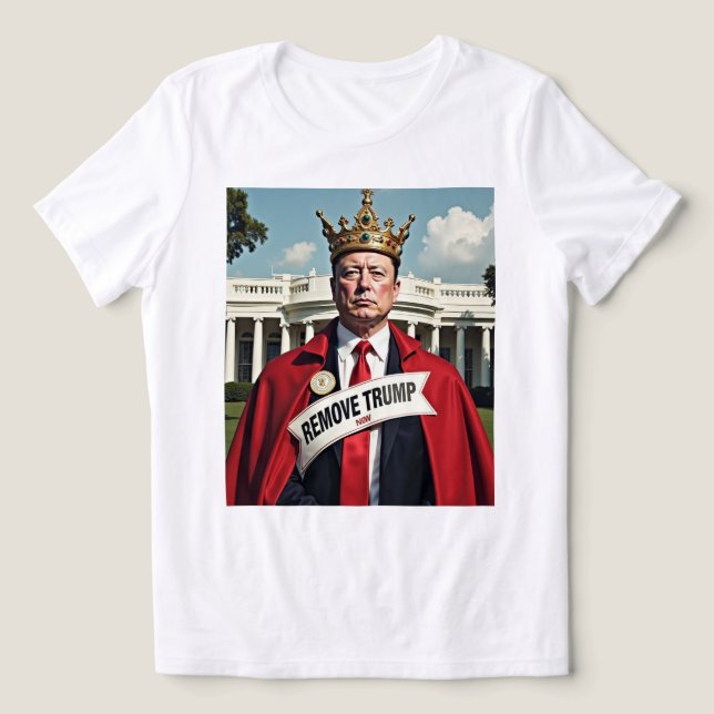 Elon Musk Ta bort Trump nu T Shirt (Design Framsida)