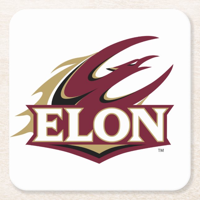 Elon Phoenix Logotyp Underlägg Papper Kvadrat (Framsidan)