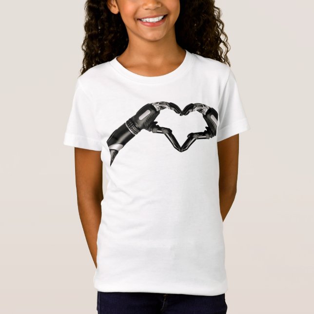 Elon Robot Heart Musk T Shirt (Framsida)