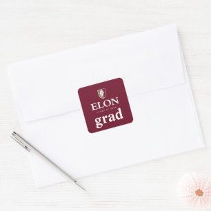 Elon Student 20XX Fyrkantigt Klistermärke