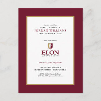 Elon University | Examen Meddelande Vykort