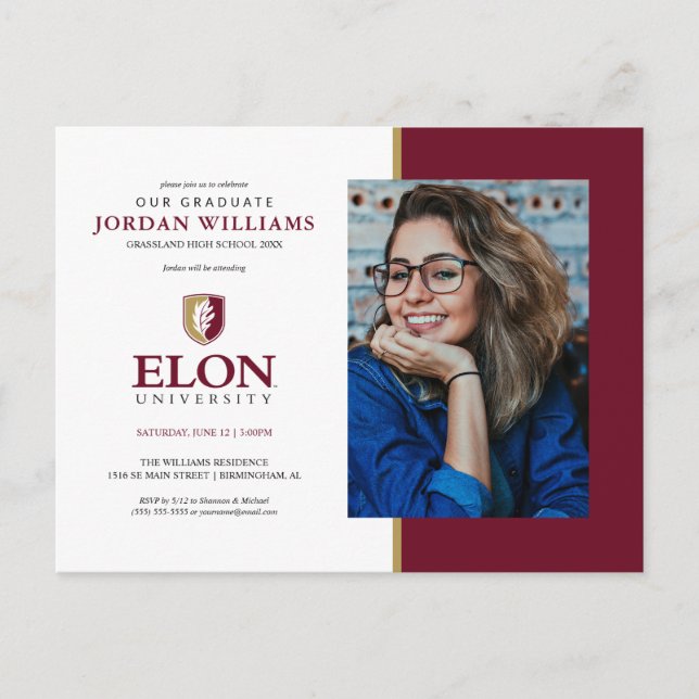 Elon University | Examen Meddelande Vykort (Framsida)