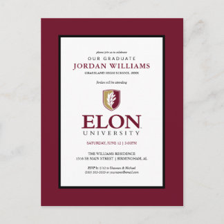 Elon University | Examen Meddelande Vykort