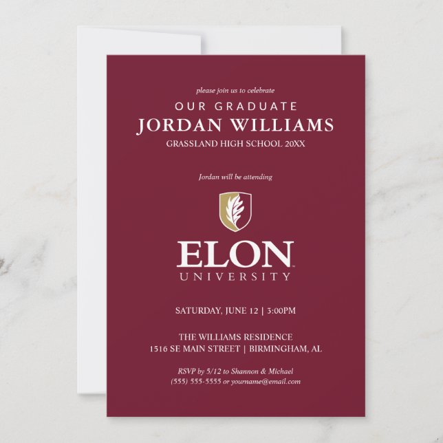 Elon University Meddelande (Framsida)