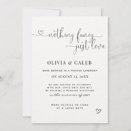 Elope Bröllop-meddelande Inbjudningar