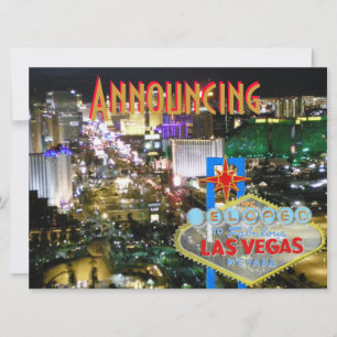 Elope gift i Las Vegas-meddelande Inbjudningar